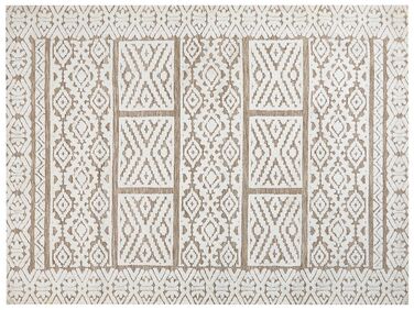 Tapis en coton blanc cassé et beige 300 x 400 cm GOGAI