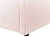 Cama con somier de terciopelo rosa pastel 90 x 200 cm EYBURIE_844381