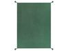 Decke Baumwolle grün mit Quasten 150 x 200 cm LINDULA_915484