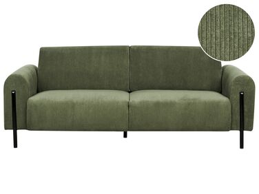 Sofa 3-osobowa sztruksowa zielona ASKIM