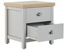 2 Drawer Bedside Table Grey CLIO_826135