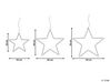 Lot de 3 étoiles décoratives argenté KUNNARI_812527