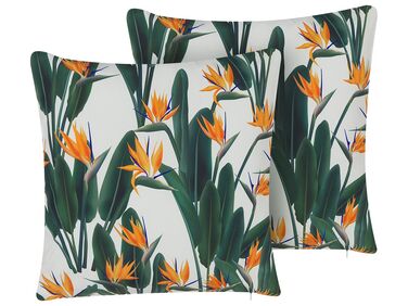 Set di 2 cuscini verdi con motivo floreale 45 x 45 cm TSOTYLI