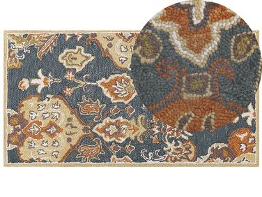 Teppich Wolle mehrfarbig 80 x 150 cm Kurzflor UMURLU
