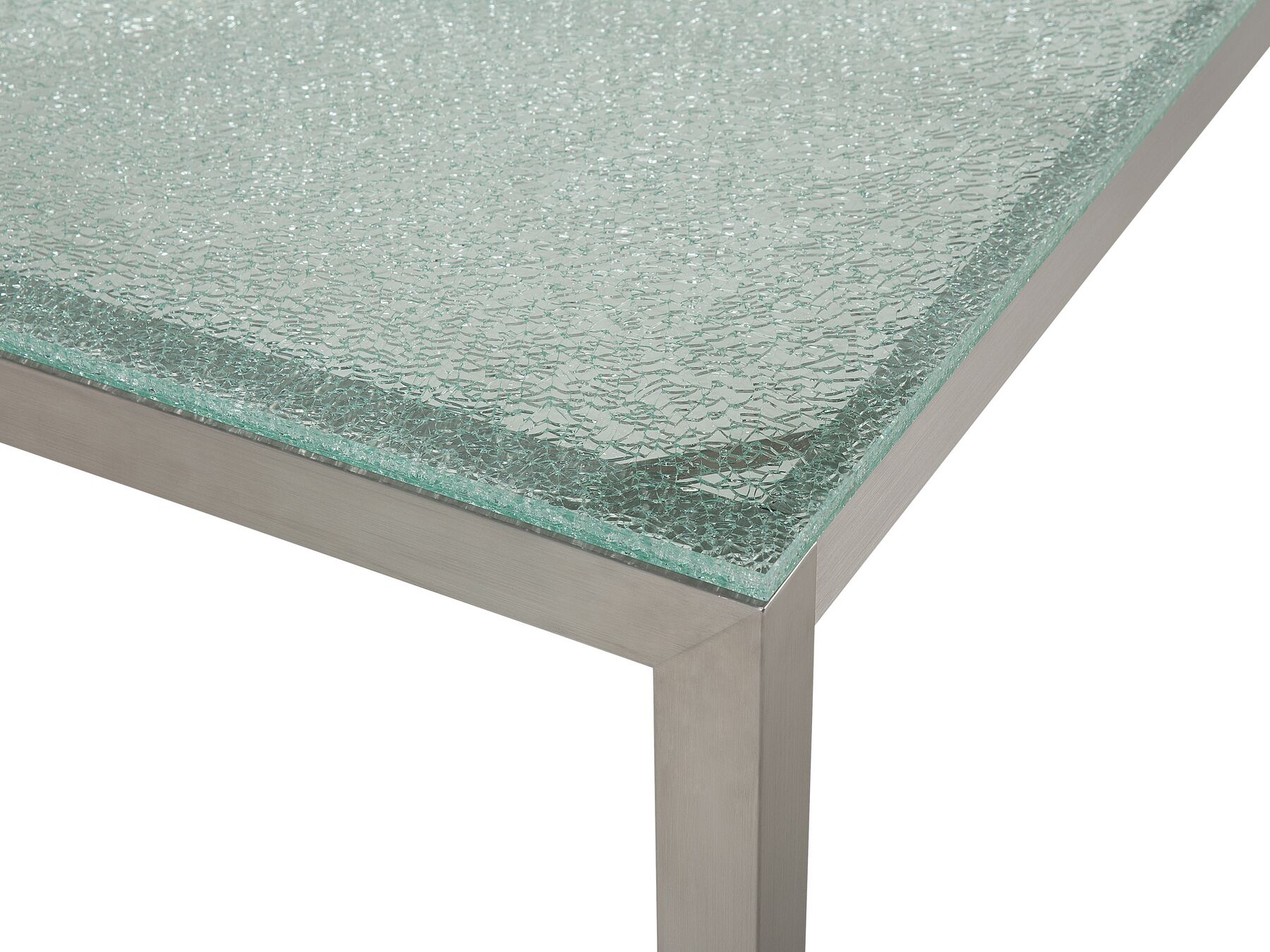 Glass Top Garden Dining Table 180 x 90 cm GROSSETO Beliani.co.uk
