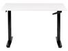 Fehér és fekete manuálisan állítható íróasztal 120 x 72 cm DESTINAS_899116