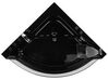 Whirlpool Badewanne schwarz Eckmodell mit LED 190 x 135 cm MARINA_807786