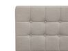 Fabric EU King Size Adjustable Bed Beige DUKE_798034