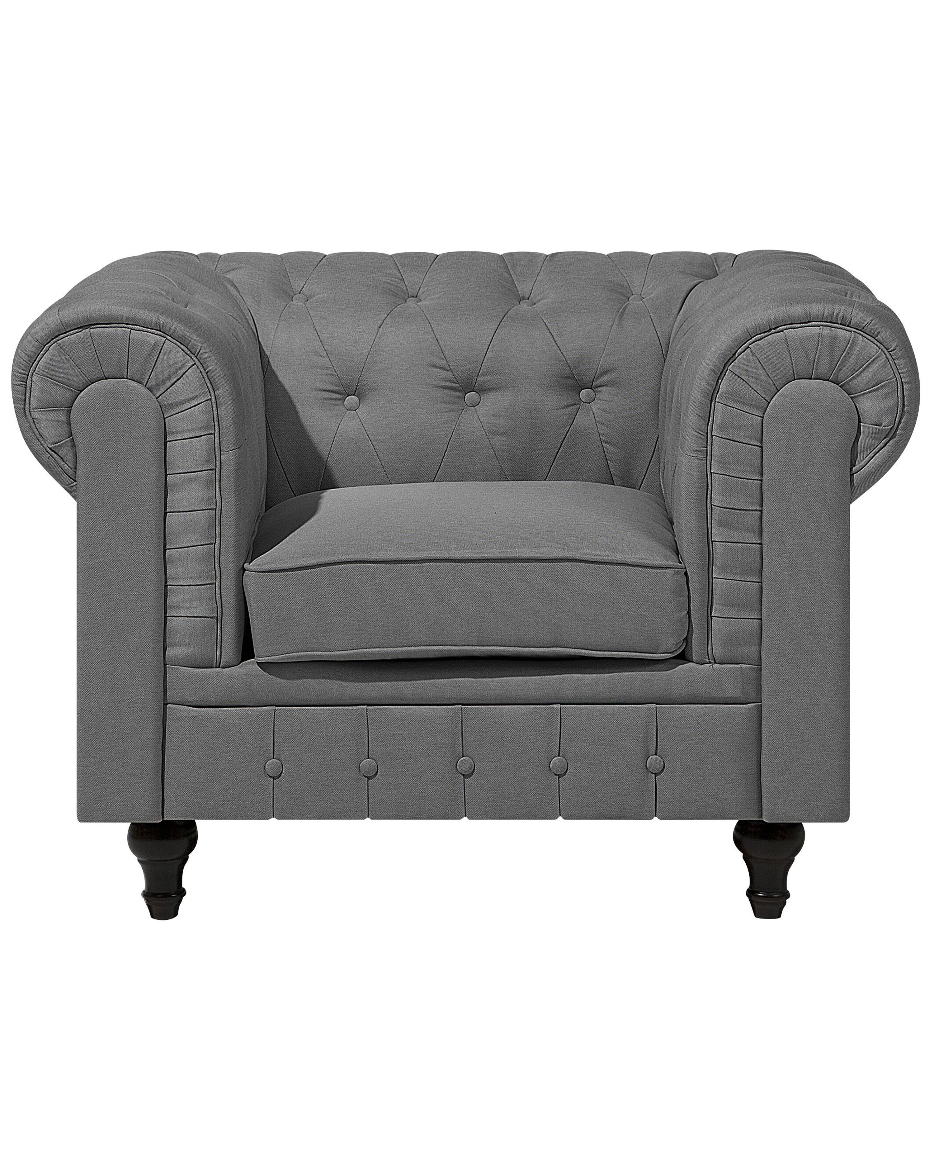 Fotel duży szary CHESTERFIELD