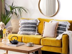 Koristetyyny puuvilla musta/valkoinen 45 x 45 cm ROCHEA Koristetyyny puuvilla musta/valkoinen 45 x 45 cm ROCHEA