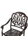 Set of 4 Garden Chairs Brown ANCONA_765486