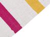 Teppich Baumwolle mehrfarbig 140 x 200 cm gestreiftes Muster Kurzflor HISARLI_836810