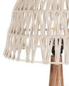 Lampe à poser en bois de manguier beige PELLEJAS_898968