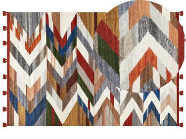 Kelimtæppe farverigt uld 200 x 300 cm KANAKERAVAN