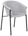 Set of 2 Fabric Dining Chairs Grey AMES_868298