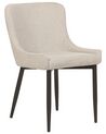Set of 2 Dining Chairs Light Beige EVERLY_881845