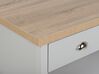 Mesa de centro gris claro/madera clara/plateado 99 x 55 cm CLIO_749340