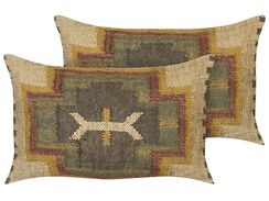 Koristetyyny juutti monivärinen 30 x 50 cm 2 kpl PULICAT Koristetyyny juutti monivärinen 30 x 50 cm 2 kpl PULICAT