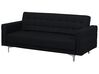 Conjunto de sofás reclináveis com 5 lugares em tecido cinzento grafite ABERDEEN_715194