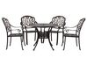 Zestaw ogrodowy stół i 4 krzesła brązowy ANCONA_765293