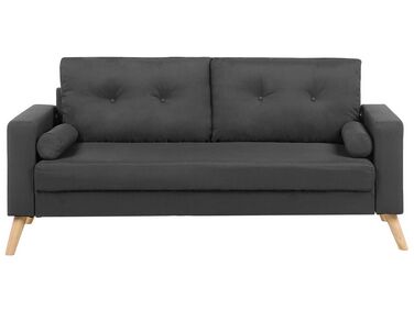 2 Seater Fabric Sofa Dark Grey KALMAR