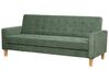 Sofá-cama 3 lugares em tecido verde VEHKOO_914632