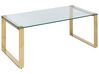 Konferenční stolek se skleněnou deskou zlatý TILON_857781