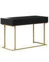 Home Office Desk / 2 Drawer Console Table Black with Gold WESTPORT_809738