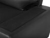 3 Seater Faux Leather Sofa Black VOGAR_729999