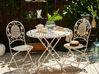 Sada 4 záhradných kovových stoličiek špinavo bielych BIVIO_806670