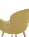 Set of 2 Fabric Dining Chairs Yellow BROOKVILLE_693819