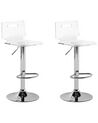 Set de 2 chaises de bar transparentes blanches MALTA_711605