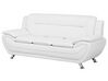 3-istuttava sohva keinonahkainen valkoinen LEIRA_711167