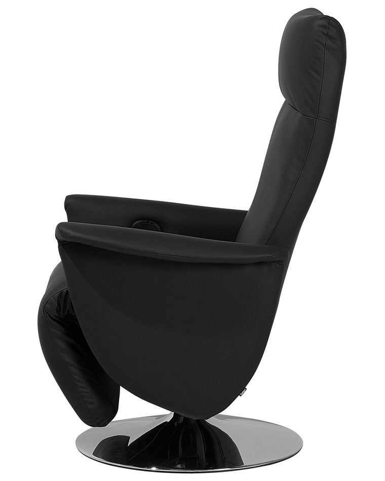 Faux Leather Recliner Chair Black PRIME Beliani.co.uk