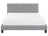  Fabric EU Super King Size Bed Light Grey POITIERS_793448
