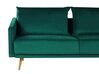 Sofa Set Samtstoff grün 5-Sitzer mit goldenen Beinen MAURA_788826