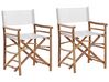 Set of 2 Bamboo Folding Chairs Light Wood and Off-White MOLISE_809469