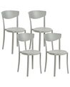 Sada 4 jídelních židlí světle šedé VIESTE_861710