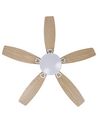 Ceiling Fan with Light White and Light Wood LOGAN_861529