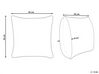 Bavlnený vankúš s vyšívanými srdiečkami 45 x 45 cm sivý GAZANIA_893182