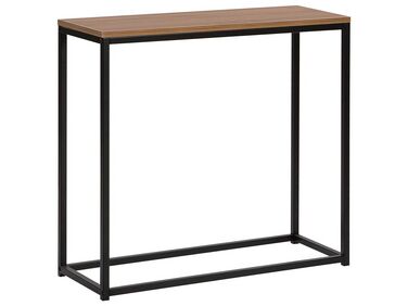 Konzolový stolík tmavé drevo/čierna DELANO