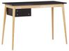 Schreibtisch schwarz / heller Holzfarbton 106 x 48 cm EBEME_785277