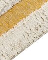 Teppich Baumwolle cremeweiß / gelb 160 x 230 cm abstraktes Muster PERAI_884356