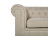 Ensemble canapé et fauteuil en tissu beige 4 places CHESTERFIELD Big_720832
