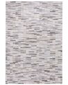 Kožený koberec 140 x 200 cm sivý AHILLI_688984