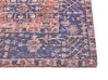 Teppich Baumwolle rot / blau 200 x 300 cm orientalisches Muster Kurzflor KURIN_863001
