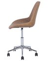 Faux Leather Armless Desk Chair Golden Brown MARIBEL_716510