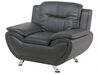 Faux Leather Living Room Set Grey LEIRA_796958