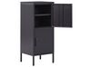 2 Door Metal Storage Cabinet Black HURON_812020