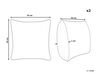 Set of 2 Cushions Boho Motif 45 x 45 cm Black and Beige GERANIUM_854340